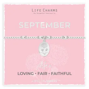 Life Charms - September Birth Flower Bracelet