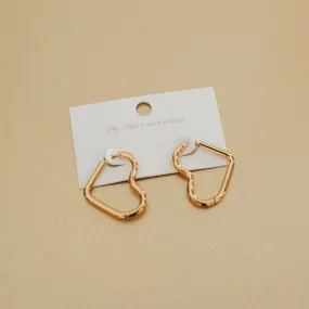 Love On My Mind Heart Hoop Earrings - WATERPROOF