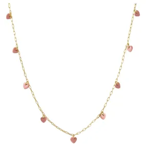 Love U Necklace gold plated - Burnt Coral