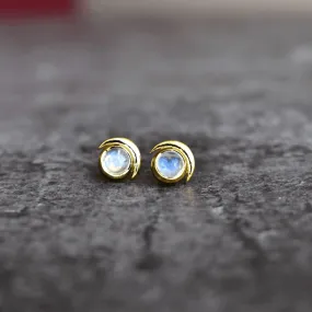 Lunar - Moonstone Studs