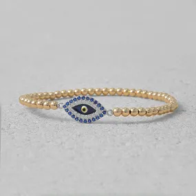 Mackenzie Blue Evil Eye Bead Bracelet