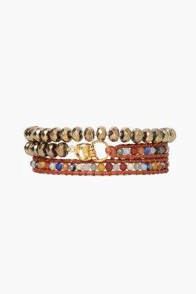 Mano Triple Wrap Bracelet Multi Mix