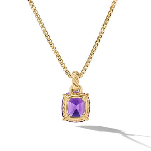 Marbella Pendant in 18K Yellow Gold with Amethyst, 12mm