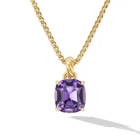 Marbella Pendant in 18K Yellow Gold with Amethyst, 12mm