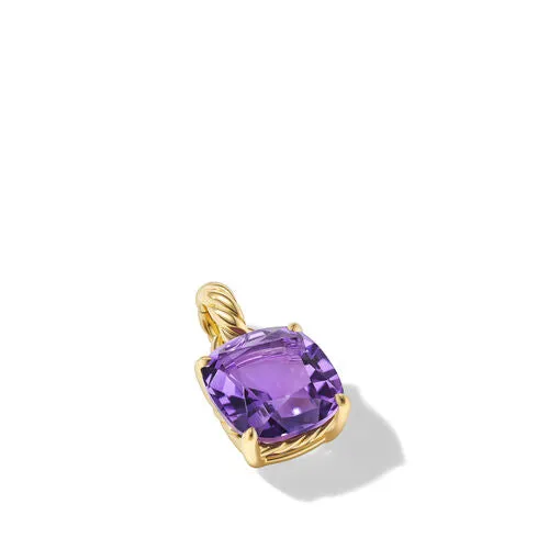 Marbella Pendant in 18K Yellow Gold with Amethyst, 12mm