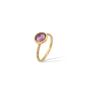 Marco Bicego Jaipur Color Collection 18K Yellow Gold Gemstone and Diamond Stackable Ring