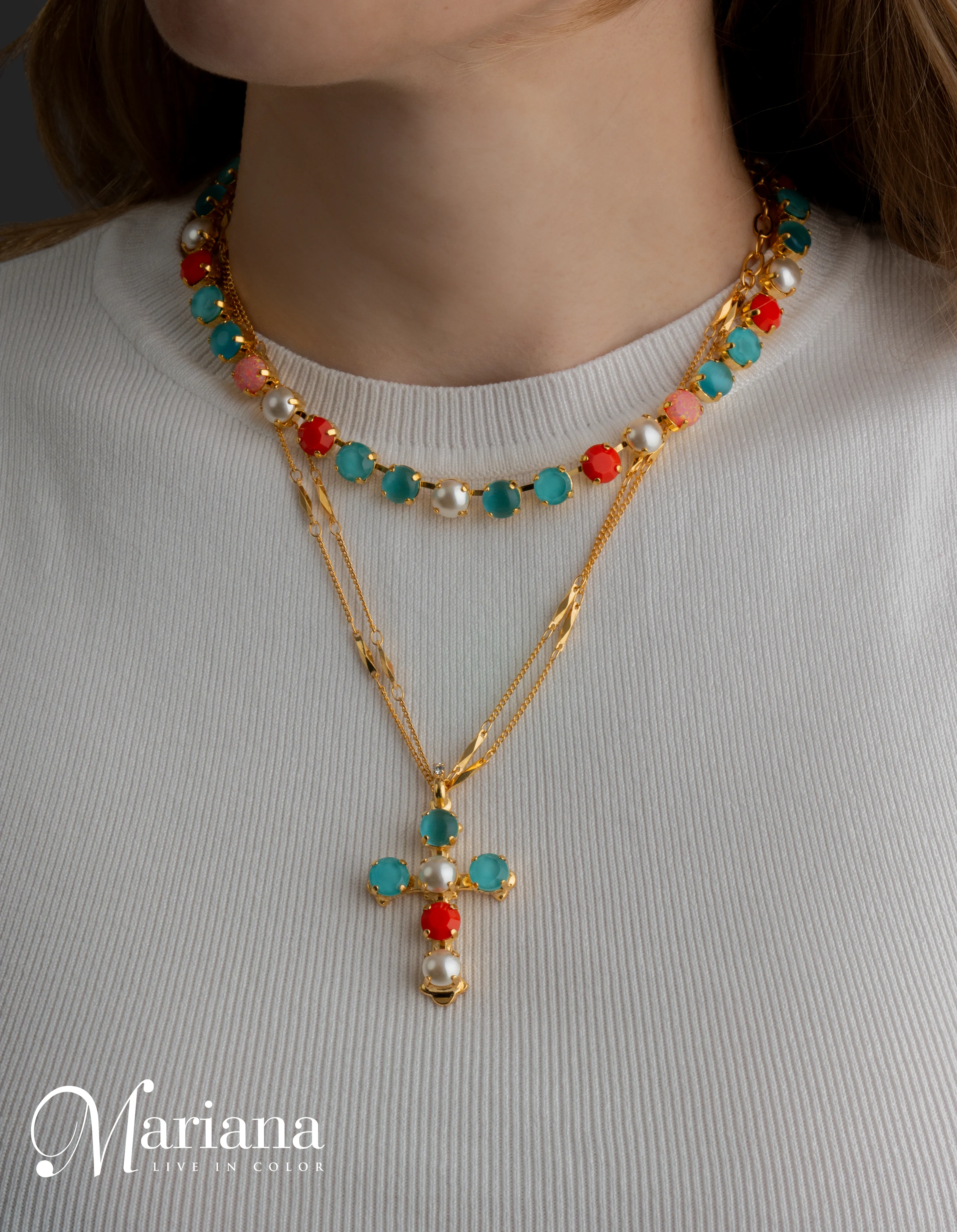 Medium Everyday Necklace in "Mythical Dusk" - Yellow Gold