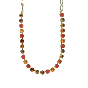 Medium Everyday Necklace in "Pumpkin Spice" - Rhodium