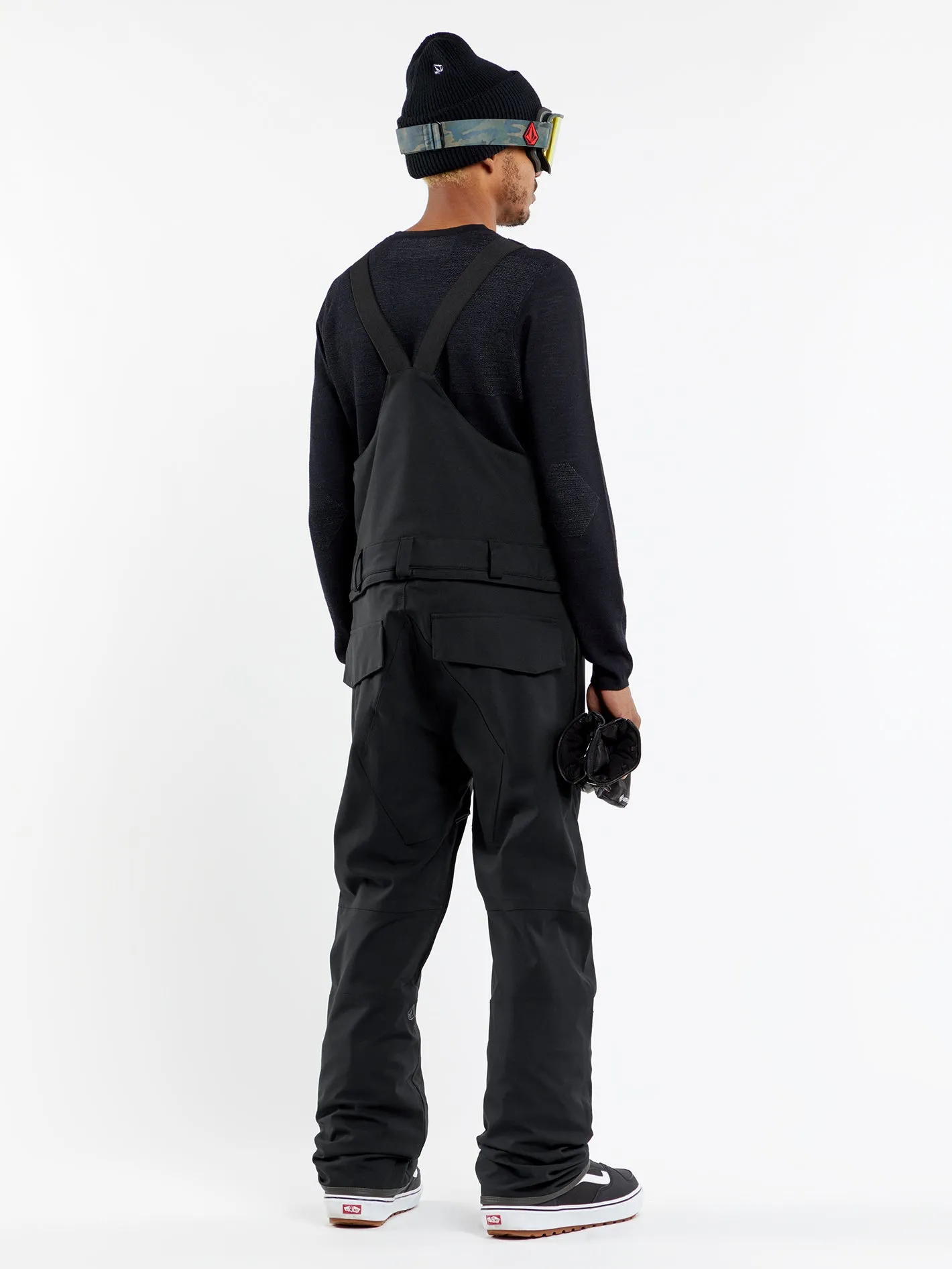 Mens Roan Bib Overalls - Black