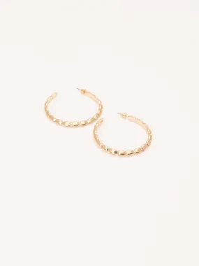 Metallic C-Hoop Earrings