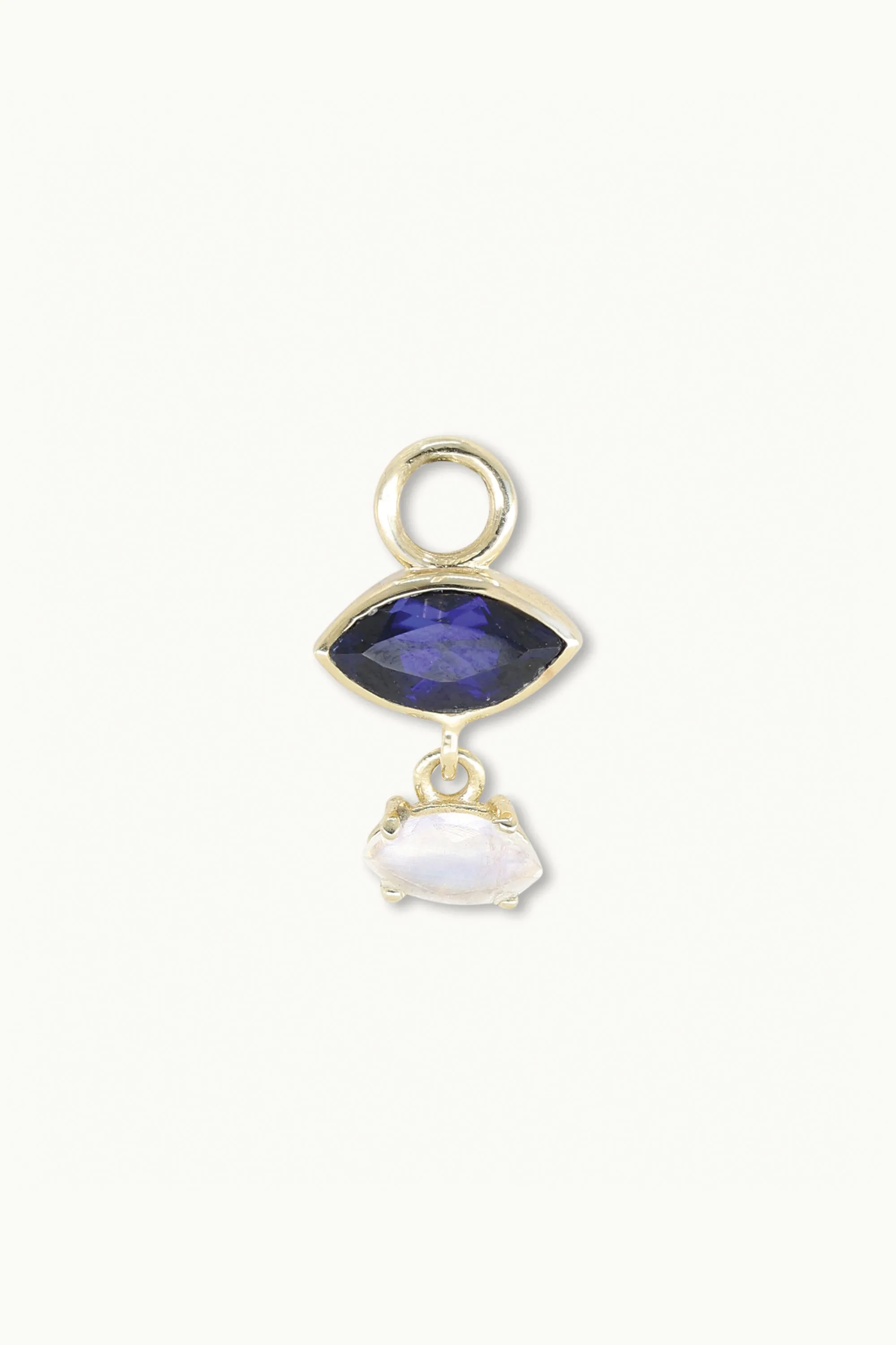 Mila Sapphire & Moonstone Gold Charm