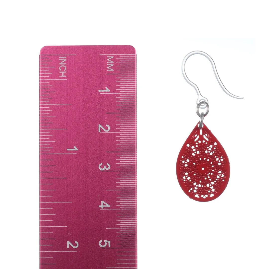 Mini Stained Glass Dangles Hypoallergenic Earrings for Sensitive Ears Made with Plastic Posts