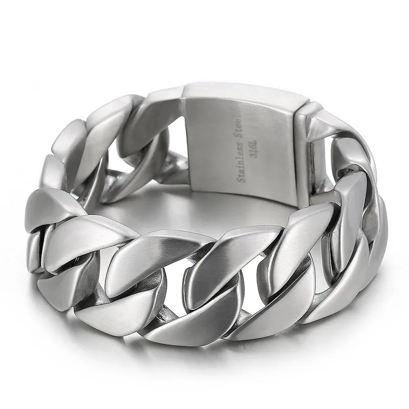 Modern Geometric Titanium Steel Bracelet for Men by Planderful Collection