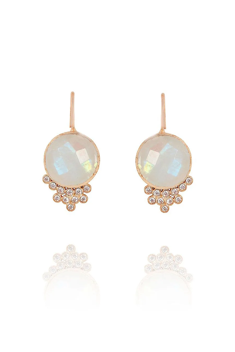 Moonstone Dew Drops Mist Earrings