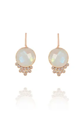 Moonstone Dew Drops Mist Earrings