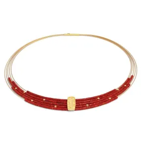 Movena Red Coral Necklace - 84922296