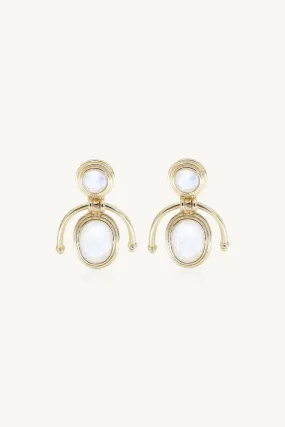 Muse Moonstone Gold Earrings