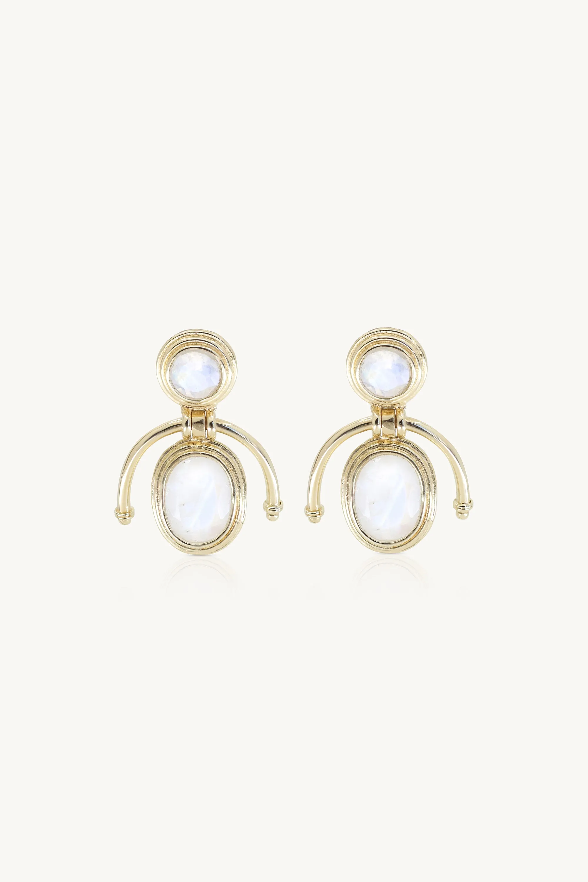 Muse Moonstone Gold Earrings