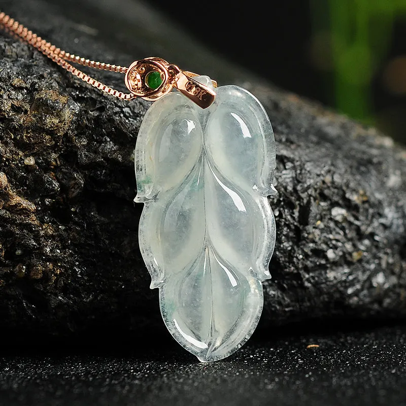 Natural Jade Pendant Jadeite Gold Pendant PT108