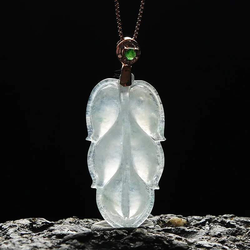 Natural Jade Pendant Jadeite Gold Pendant PT108