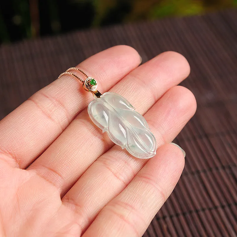 Natural Jade Pendant Jadeite Gold Pendant PT108