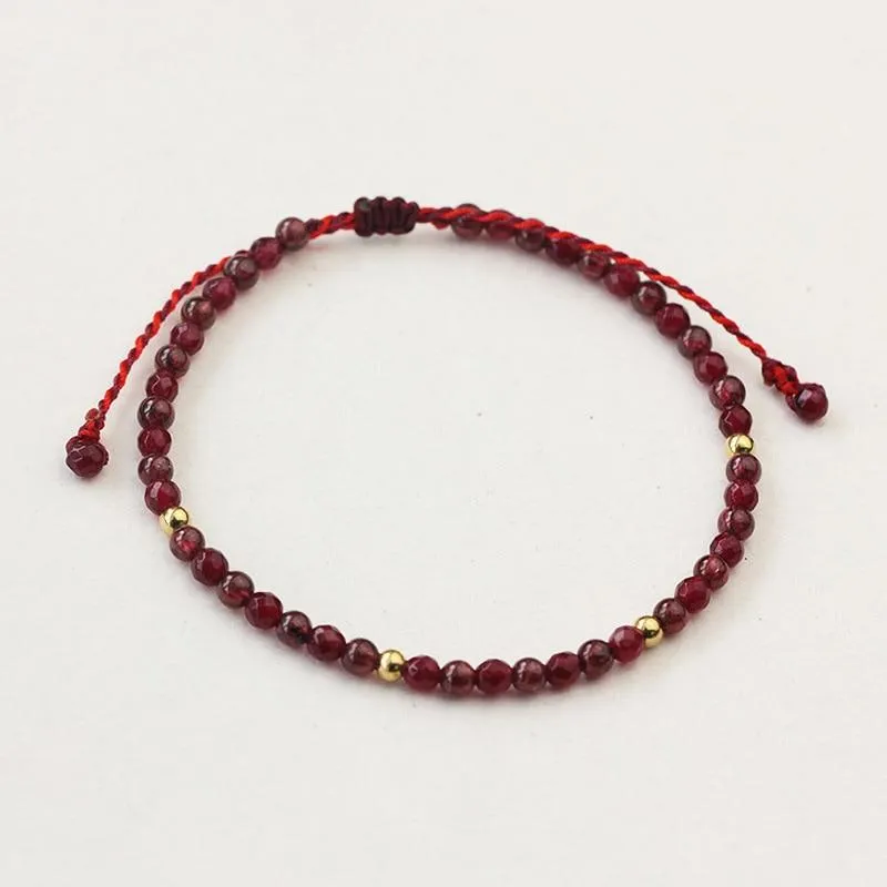 Natural Stone Red String Handmade Bracelets