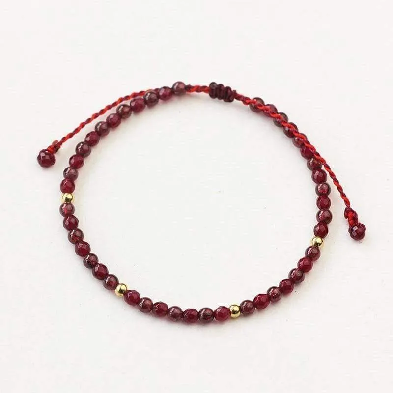 Natural Stone Red String Handmade Bracelets