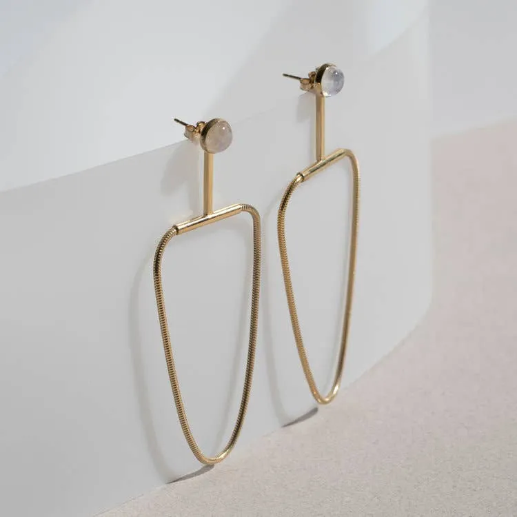 NEW! Arlo Earrings with Moonstone by Lindsay Lewis