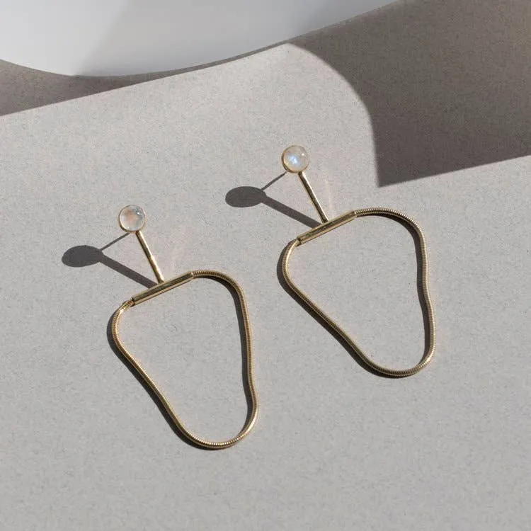 NEW! Arlo Earrings with Moonstone by Lindsay Lewis