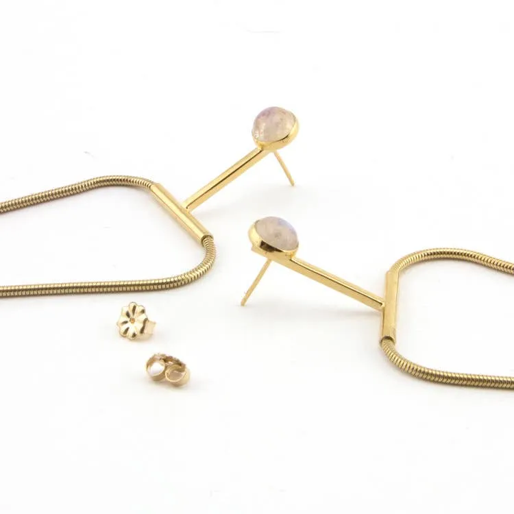 NEW! Arlo Earrings with Moonstone by Lindsay Lewis