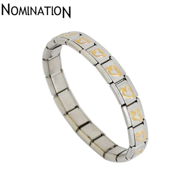 New Trend Among Western Vintage 2017 Men's Classic Stainless Steel Bracelet Titanium Steel Gold Flower Bracelet Stainless Steel