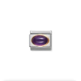 Nomination - Link Oval Stone 18k Gold AMETHYST