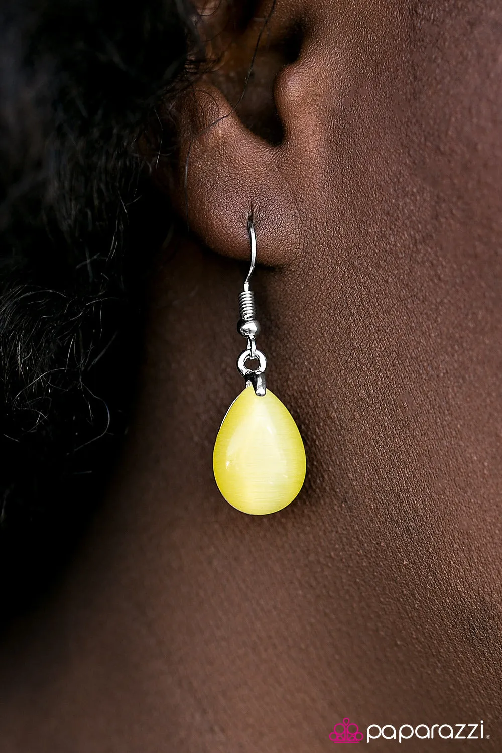 Open Door Jewelry - Drops Of Sunlight - Yellow Earrings - Paparazzi Accessories