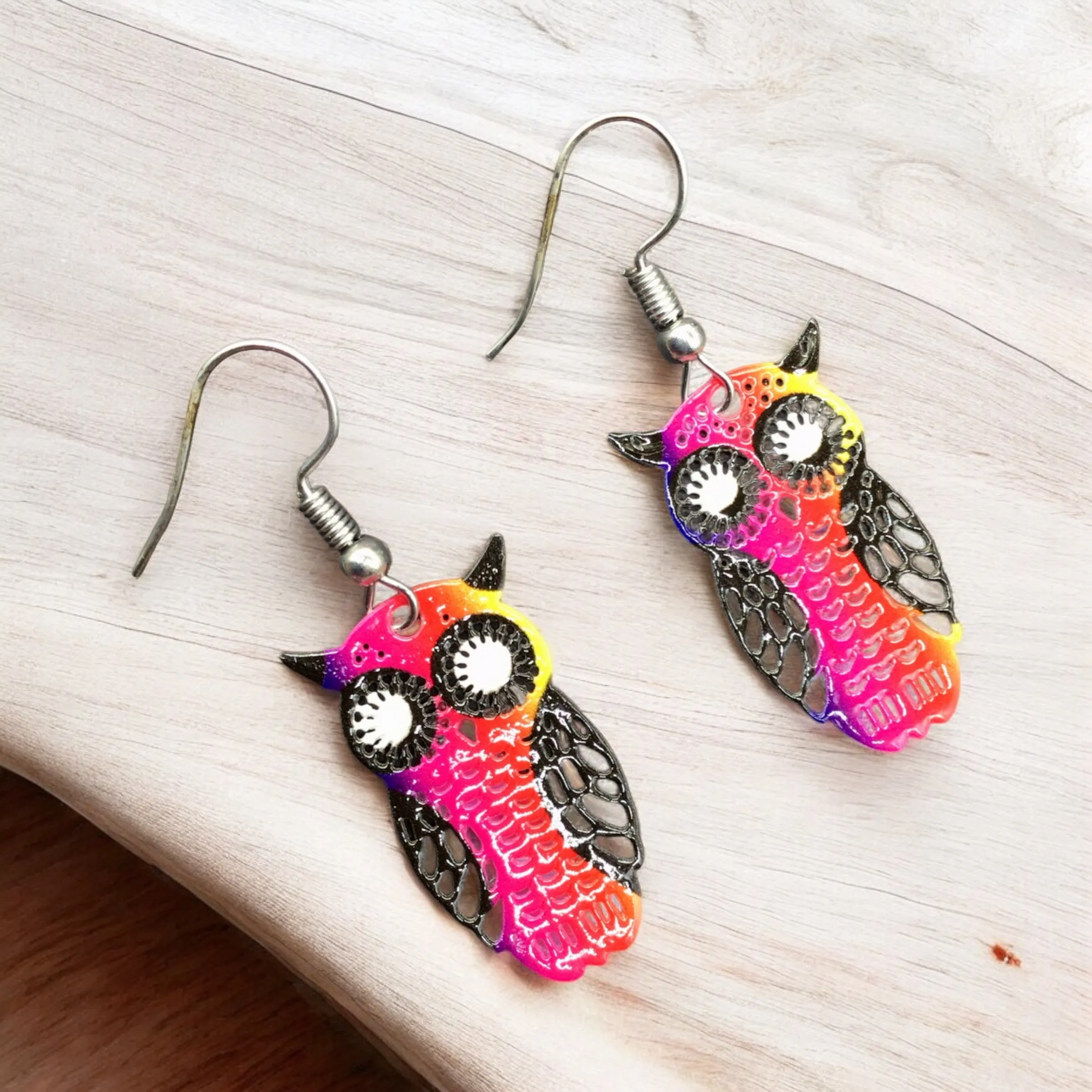 Owl Hollow Out Earrings