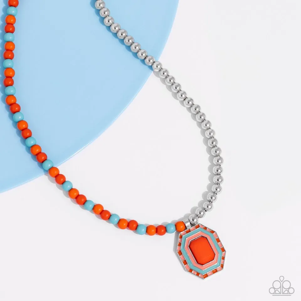 Paparazzi Necklace ~ Contrasting Candy - Orange