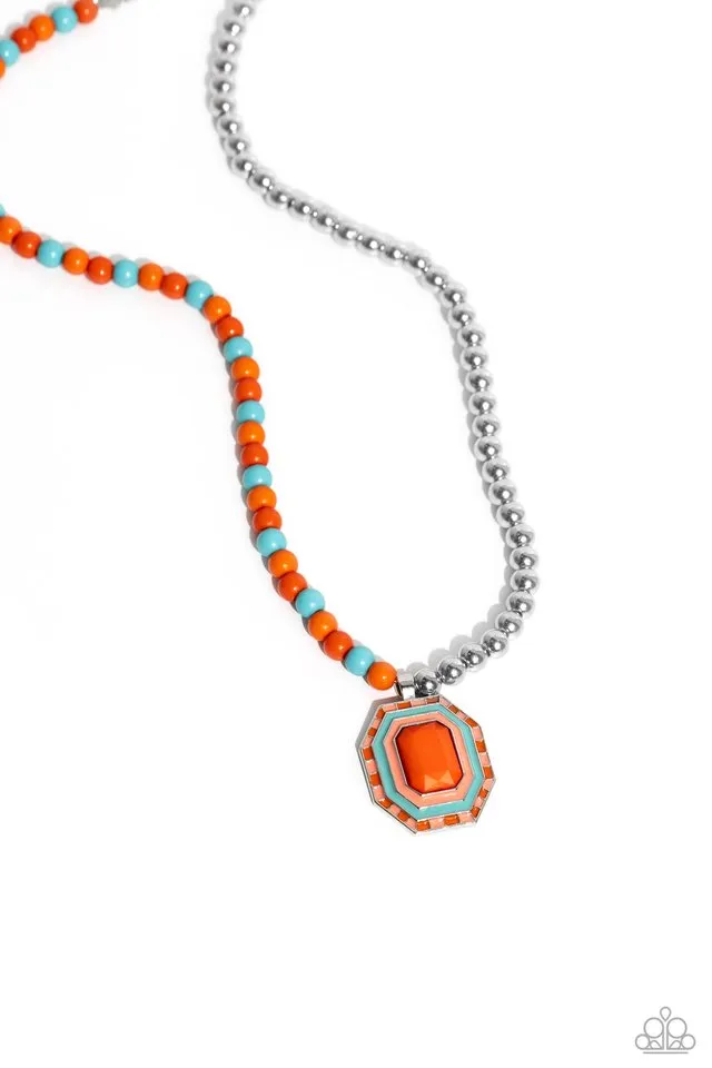 Paparazzi Necklace ~ Contrasting Candy - Orange