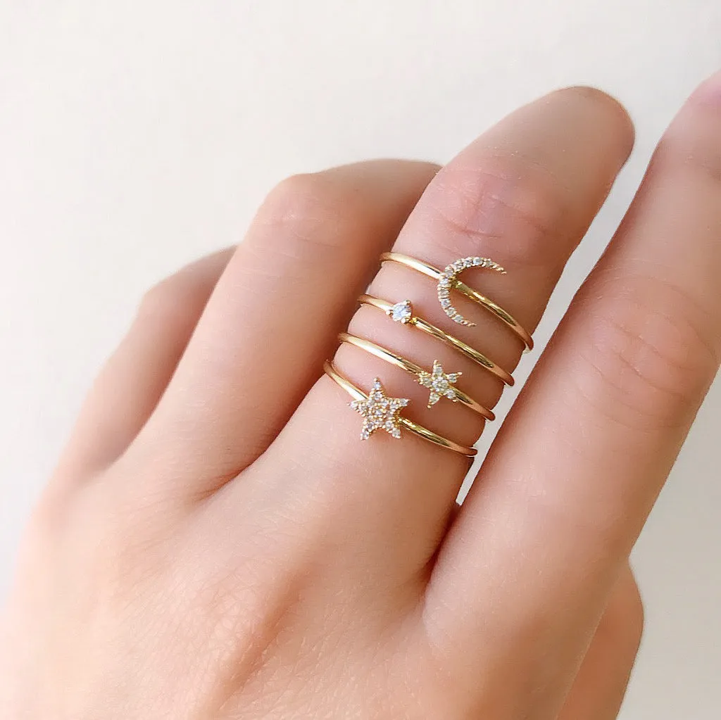 Petite Star Stackable Ring