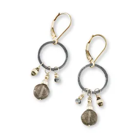 Portico Labradorite and Gold Dangle Earrings