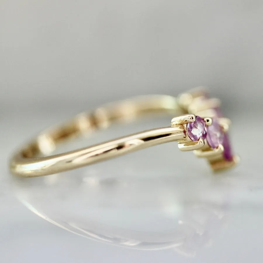 Power Trip Pink Opalescent Sapphire Band