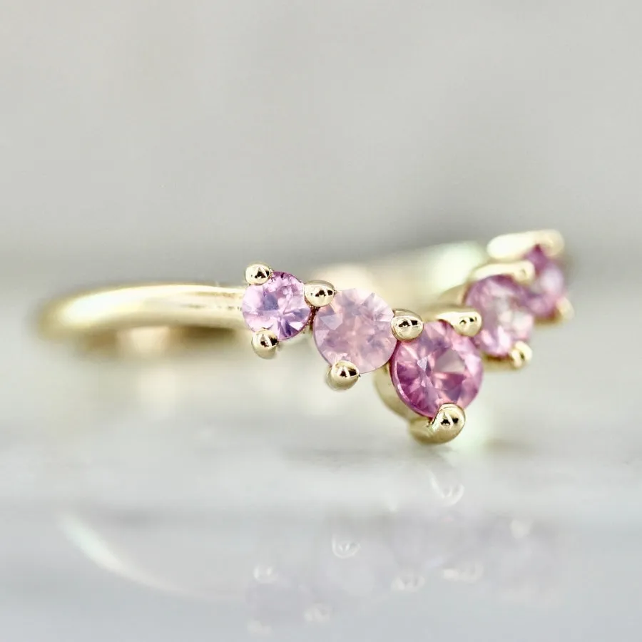 Power Trip Pink Opalescent Sapphire Band