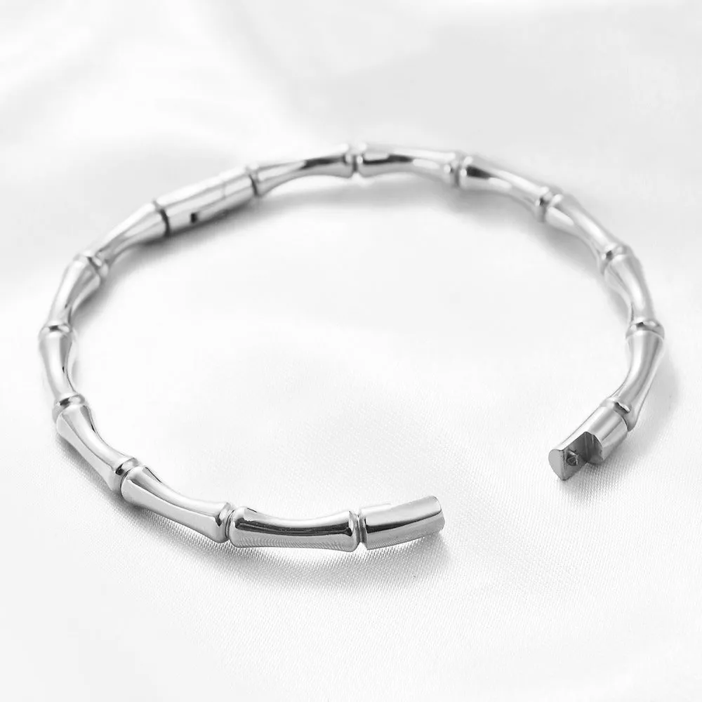 Pre Order: Bamboo Knot Stainless Steel Magnetic Bracelet