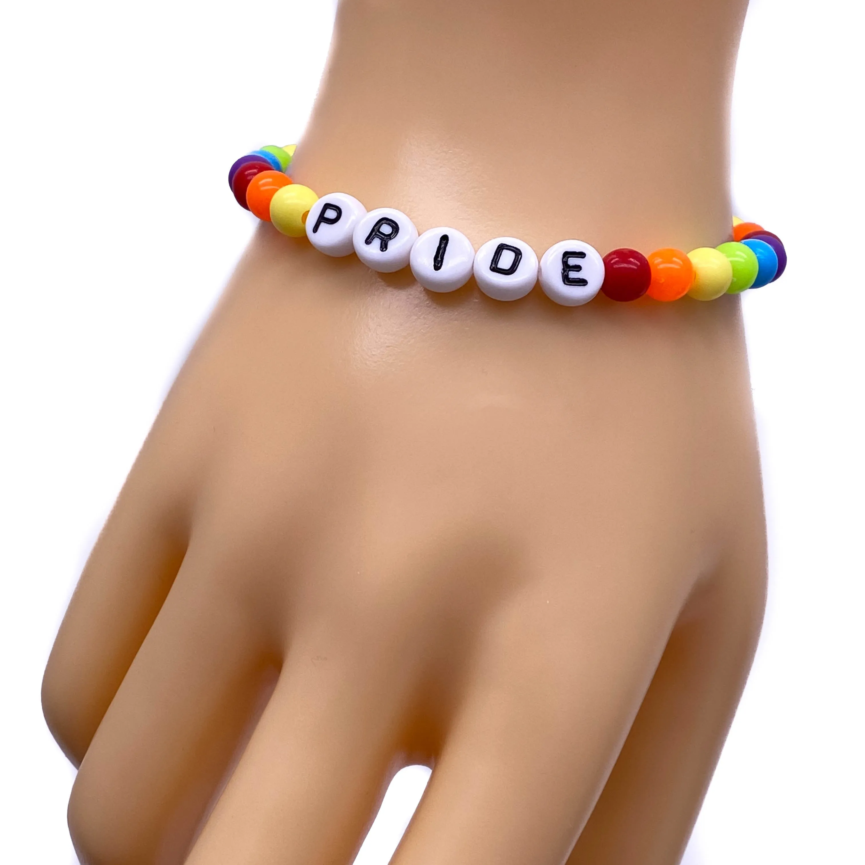 PRIDE Acrylic Rainbow Beaded LGBTQ Bracelet