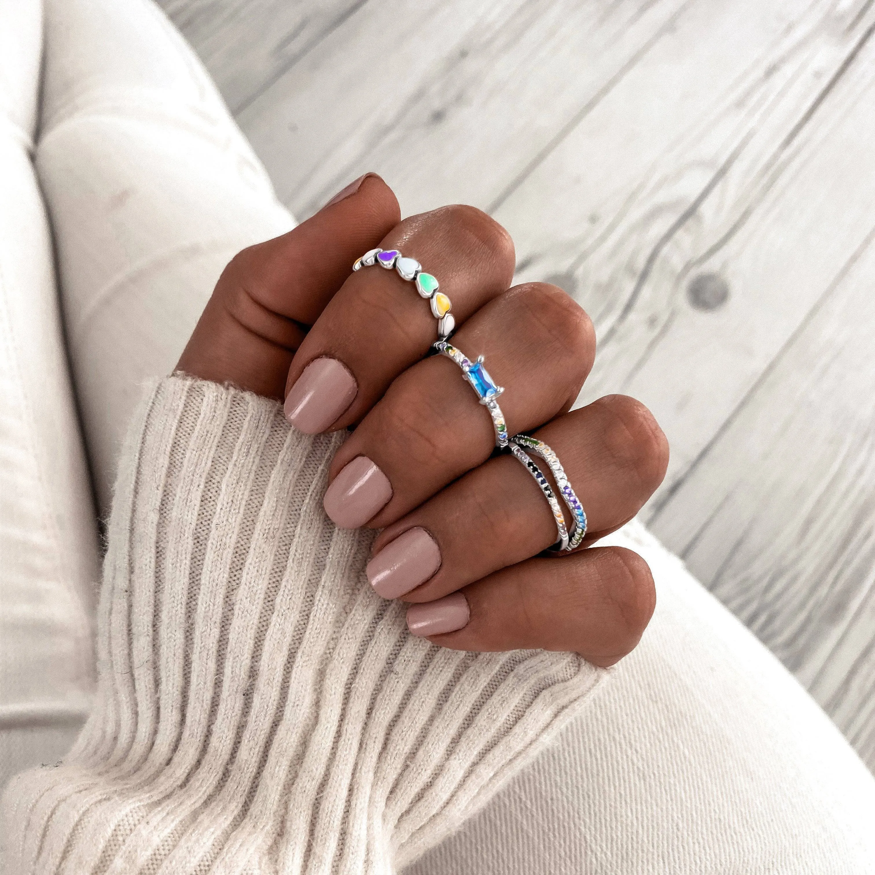 "Multicolor Rainbow" Ring