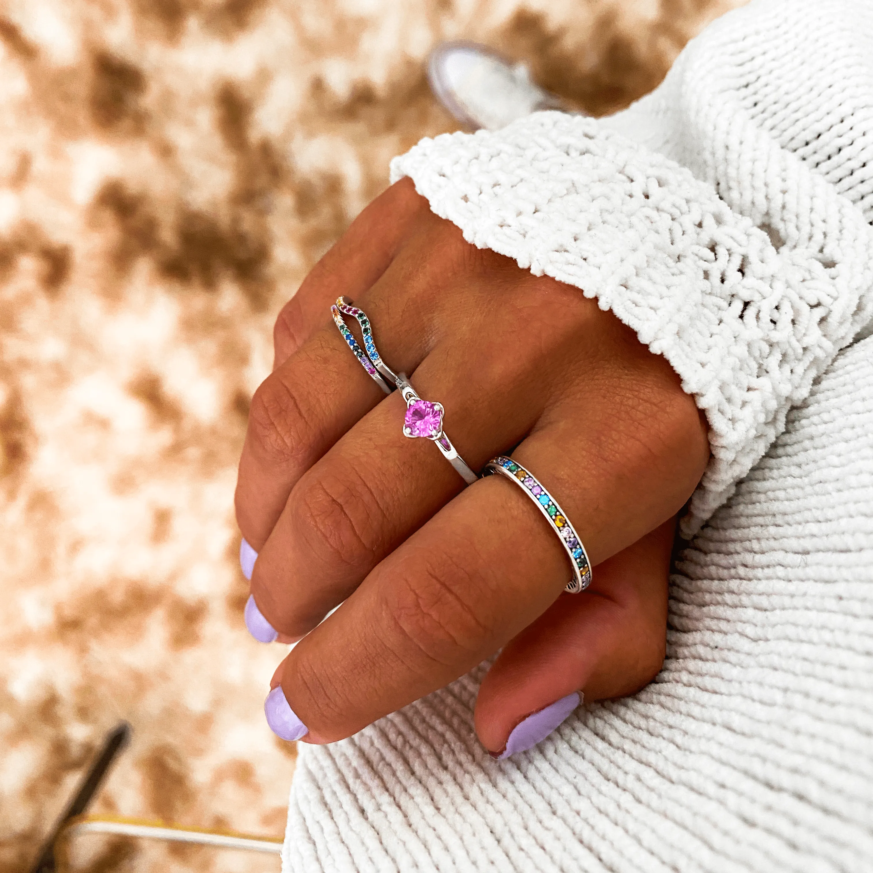 "Multicolor Rainbow" Ring