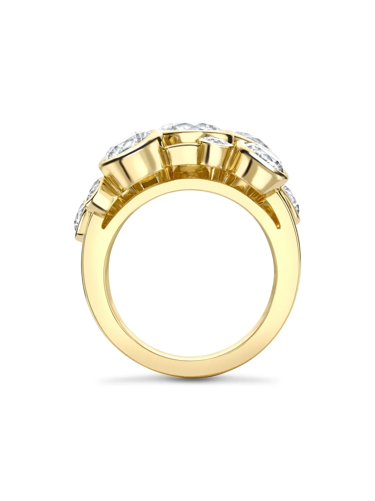 Raindance Yellow Gold Diamond Mega Ring