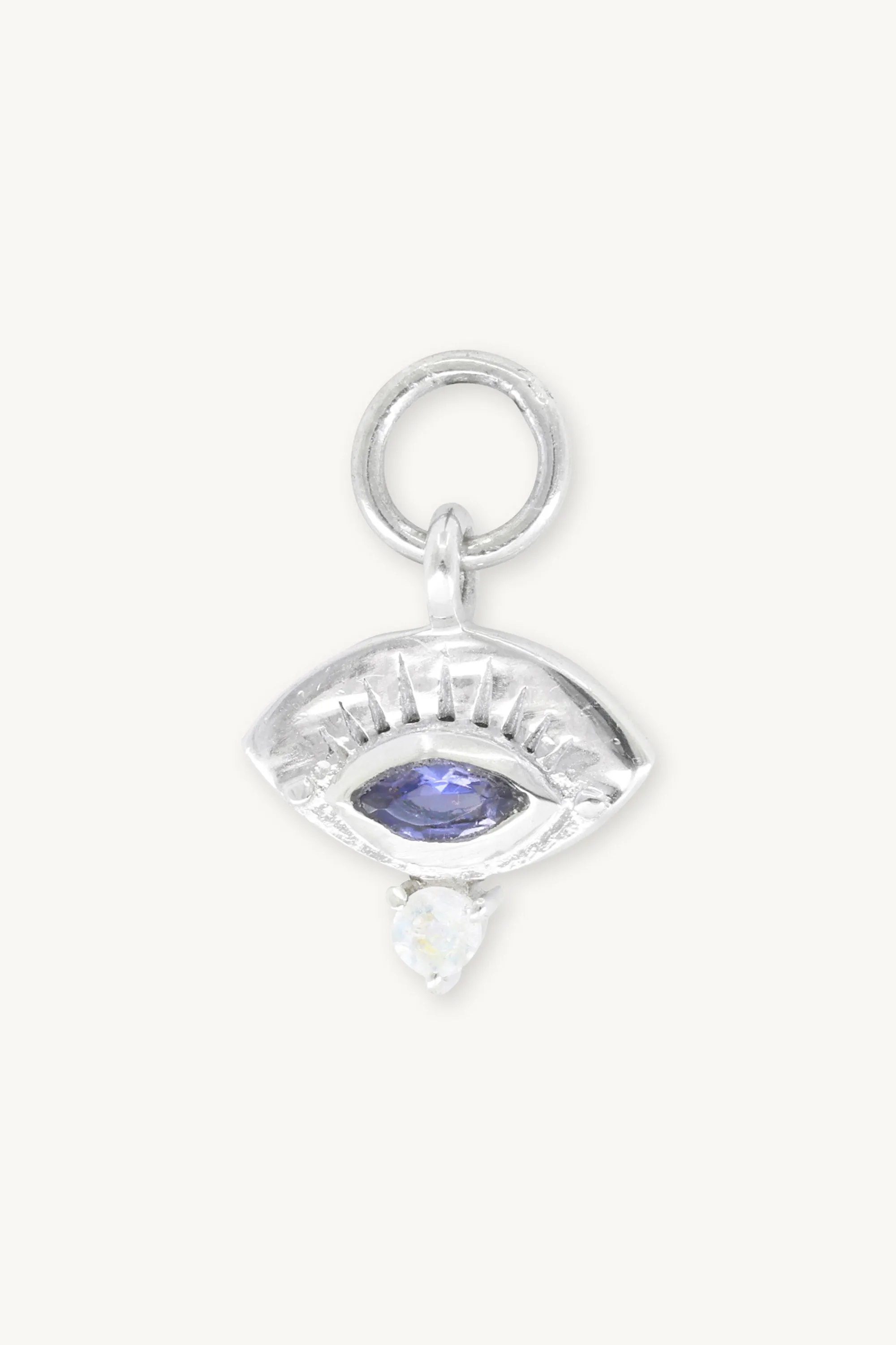 Ray Iolite Silver Charm