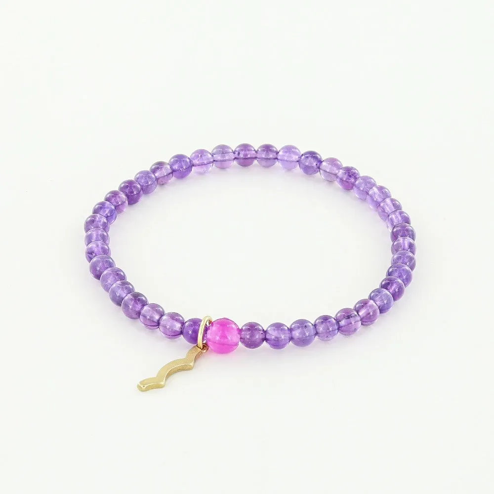 Rayminder UV Awareness Bracelet in 4mm Amethyst