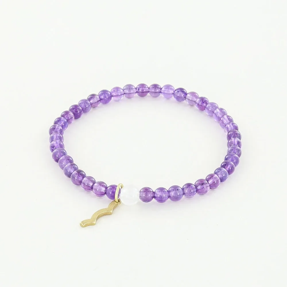 Rayminder UV Awareness Bracelet in 4mm Amethyst