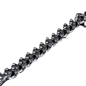 Retro Skull Engraved Titanium Steel Bracelet - Bold Stainless Steel Fashion for Men