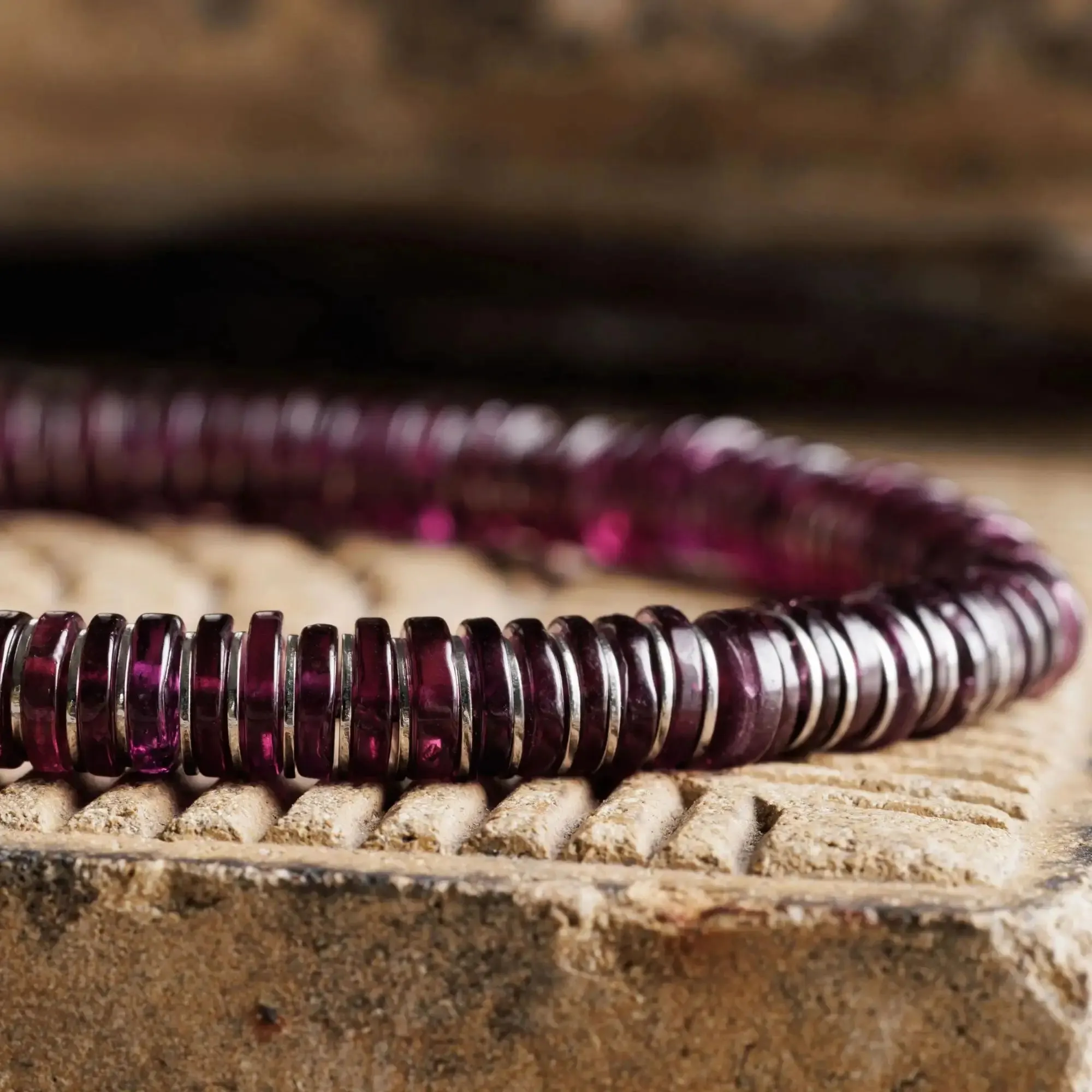 Rhodolite Garnet Bracelet I (4-7.5mm)